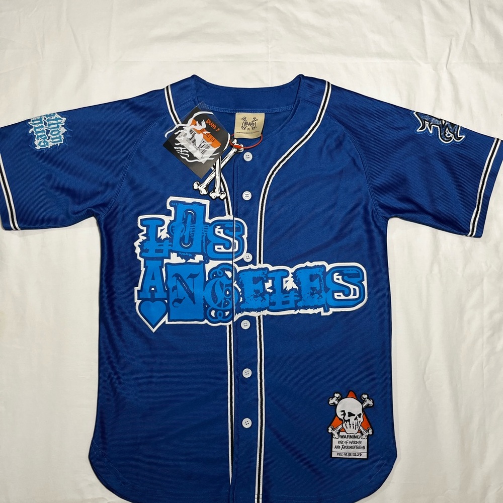 Blue Kids Baseball Jersey